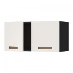 МЕТОД Навесной шкаф с 2 дверями - Мэрста белый, под дерево черный