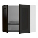 ФАКТУМ Навесной шкаф с посуд суш/2 дврц - Рамшё черно-коричневый, 60x70 см