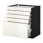 МЕТОД / ФОРВАРА Нплн шк 5фронт/4нзк/2срд ящ - под дерево черный, Веддинге белый, 80x60 см МЕТОД / ФОРВАРА Нплн шк 5фронт/4нзк/2срд ящ - под дерево черный, Веддинге белый, 80x60 см