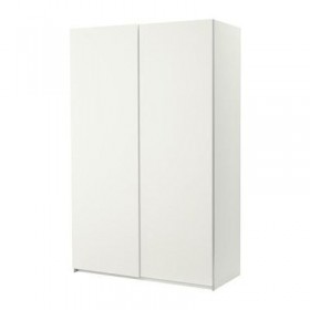 ПАКС Гардероб с раздвижными дверьми - Хасвик белый, 150x66x236 см