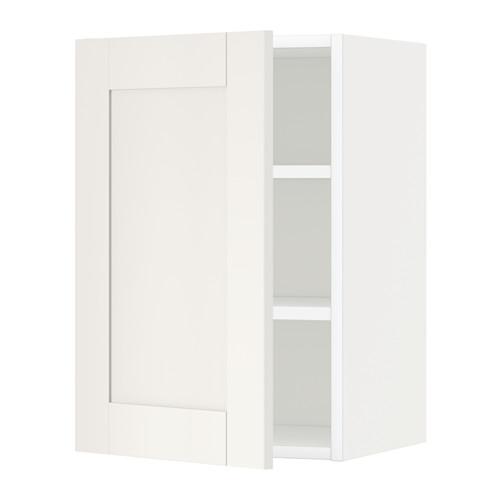 METOD шкаф навесной с полкой белый/Сэведаль белый 40x38.8x60 cm