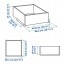 KOMPLEMENT ящик со стеклянной фронтал панелью белый 42.8x56.9x15.9 cm
