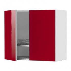 ФАКТУМ Навесной шкаф с посуд суш/2 дврц - Абстракт красный, 60x70 см