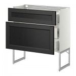 МЕТОД / ФОРВАРА Наполн шк 2 фрнт/3 средн ящ - 80x37x60 см, Лаксарби черно-коричневый, белый МЕТОД / ФОРВАРА Наполн шк 2 фрнт/3 средн ящ - 80x37x60 см, Лаксарби черно-коричневый, белый