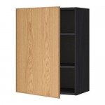 МЕТОД Шкаф навесной с полкой - под дерево черный, Экестад дуб, 60x80 см МЕТОД Шкаф навесной с полкой - под дерево черный, Экестад дуб, 60x80 см