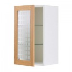 ФАКТУМ Навесной шкаф со стеклянной дверью - Тидахольм дуб, 30x70 см