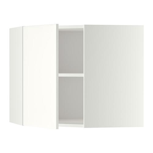 METOD угловой навесной шкаф с полками белый/Хэггеби белый 67.5x67.5x60 cm