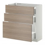 МЕТОД / ФОРВАРА Нплн шк 3 фрнт/3 средн ящика - белый, Брокхульт под грецкий орех светло-серый, 80x37 см МЕТОД / ФОРВАРА Нплн шк 3 фрнт/3 средн ящика - белый, Брокхульт под грецкий орех светло-серый, 80x37 см