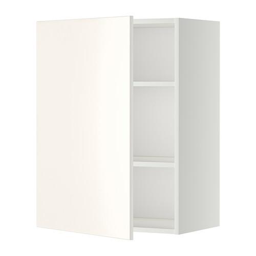 METOD шкаф навесной с полкой белый/Веддинге белый 60x38.6x80 cm