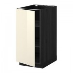 МЕТОД Напольный шкаф с полками - 40x60 см, Рингульт глянцевый кремовый, под дерево черный МЕТОД Напольный шкаф с полками - 40x60 см, Рингульт глянцевый кремовый, под дерево черный