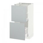 МЕТОД / МАКСИМЕРА Напольный шкаф с 2 ящиками - 40x37 см, Веддинге серый, белый МЕТОД / МАКСИМЕРА Напольный шкаф с 2 ящиками - 40x37 см, Веддинге серый, белый