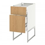 МЕТОД / МАКСИМЕРА Наполн шк 2 фрнт/3 средн ящ - белый, Экестад дуб, 40x60x60 см МЕТОД / МАКСИМЕРА Наполн шк 2 фрнт/3 средн ящ - белый, Экестад дуб, 40x60x60 см