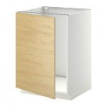 МЕТОД Напольный шкаф для раковины - Тингсрид под березу, белый