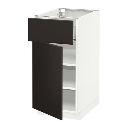 МЕТОД / ФОРВАРА Напольный шкаф с ящиком/дверью - белый, Кунгсбакка антрацит, 40x60 см МЕТОД / ФОРВАРА Напольный шкаф с ящиком/дверью - белый, Кунгсбакка антрацит, 40x60 см
