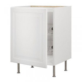 ФАКТУМ Напольный шкаф с проволочн ящиками - Лидинго белый с оттенком, 50 см