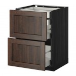 МЕТОД / МАКСИМЕРА Напл шк 2 фрнт/2низ/1срд/1 выс ящ - под дерево черный, Эдсерум под дерево коричневый, 60x60 см