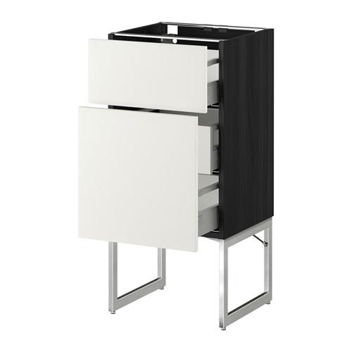 МЕТОД / МАКСИМЕРА Наполн шк 2 фрнт/3 средн ящ - под дерево черный, Хэггеби белый, 40x37x60 см МЕТОД / МАКСИМЕРА Наполн шк 2 фрнт/3 средн ящ - под дерево черный, Хэггеби белый, 40x37x60 см