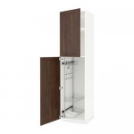 МЕТОД Выс шк с отд д/акс д/убрк - белый, Эдсерум под дерево коричневый, 60x60x240 см МЕТОД Выс шк с отд д/акс д/убрк - белый, Эдсерум под дерево коричневый, 60x60x240 см
