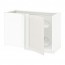 METOD угловой напол шкаф с выдвижн секц белый/Сэведаль белый 127.5x67.5x88 cm