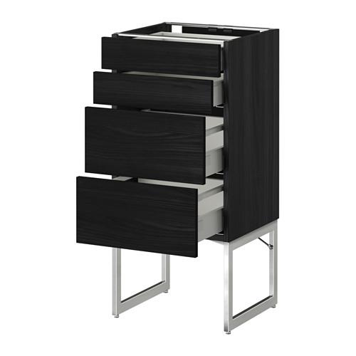 МЕТОД / МАКСИМЕРА Нплн шк 4 фронт/2 низк/2средн ящ - под дерево черный, Тингсрид под дерево черный, 40x37x60 см МЕТОД / МАКСИМЕРА Нплн шк 4 фронт/2 низк/2средн ящ - под дерево черный, Тингсрид под дерево черный, 40x37x60 см