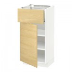 МЕТОД / ФОРВАРА Напольный шкаф с ящиком/дверью - 40x37 см, Тингсрид под березу, белый МЕТОД / ФОРВАРА Напольный шкаф с ящиком/дверью - 40x37 см, Тингсрид под березу, белый