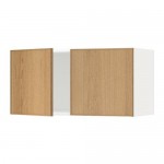 МЕТОД Навесной шкаф с 2 дверями - белый, Экестад дуб МЕТОД Навесной шкаф с 2 дверями - белый, Экестад дуб