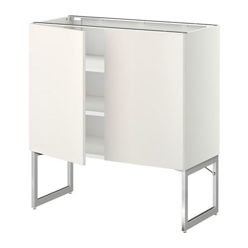 МЕТОД Напол шкаф с полками/2двери - белый, Веддинге белый, 80x37x60 см МЕТОД Напол шкаф с полками/2двери - белый, Веддинге белый, 80x37x60 см