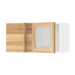 МЕТОД Углов навесной шкаф+стеклян дверца - Торхэмн естественный ясень МЕТОД Углов навесной шкаф+стеклян дверца - Торхэмн естественный ясень