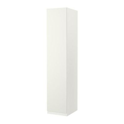 ПАКС Гардероб с 1 дверью - Танем белый, белый, 50x37x236 см, плавно закрывающиеся петли