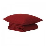АЛИНА Покрывало и чехол на подушку - темно-красный, 180x280/65x65 см