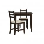 LERHAMN стол и 2 стула черно-коричневый/Виттарид бежевый