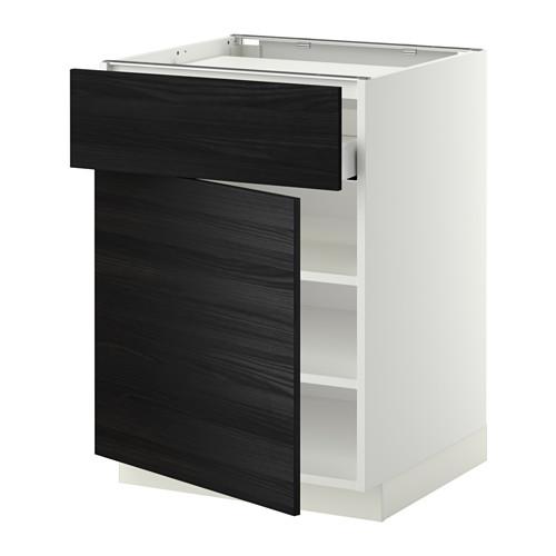 МЕТОД / МАКСИМЕРА Нплн шк д/врч пнл/ящ/плк/дв - белый, Тингсрид под дерево черный МЕТОД / МАКСИМЕРА Нплн шк д/врч пнл/ящ/плк/дв - белый, Тингсрид под дерево черный