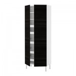 ФАКТУМ Высокий шкаф с ящиками/полками - Гношё черный, 80x211x37 см ФАКТУМ Высокий шкаф с ящиками/полками - Гношё черный, 80x211x37 см