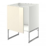 МЕТОД Напольный шкаф для раковины - Рингульт глянцевый кремовый,