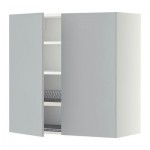 МЕТОД Навесной шкаф с посуд суш/2 дврц - 80x80 см, Веддинге серый, белый
