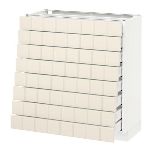 МЕТОД / МАКСИМЕРА Наполн шкаф 8 фронт/8 низк ящиков - белый, Хитарп белый с оттенком, 80x37 см МЕТОД / МАКСИМЕРА Наполн шкаф 8 фронт/8 низк ящиков - белый, Хитарп белый с оттенком, 80x37 см