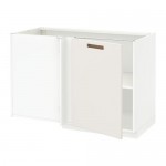 МЕТОД Угловой напольный шкаф с полкой - Мэрста белый, белый