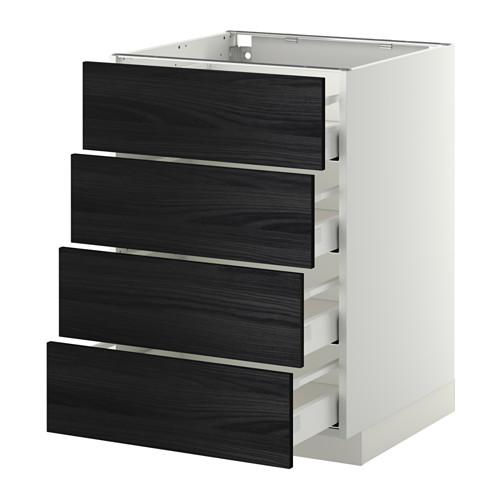 METOD/MAXIMERA напольн шкаф 4 фронт панели/4 ящика
