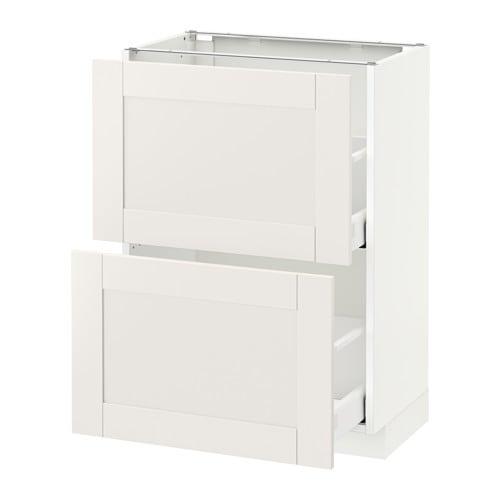 МЕТОД / МАКСИМЕРА Напольный шкаф с 2 ящиками - белый, Сэведаль белый, 60x37 см МЕТОД / МАКСИМЕРА Напольный шкаф с 2 ящиками - белый, Сэведаль белый, 60x37 см