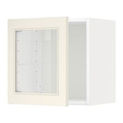 МЕТОД Навесной шкаф со стеклянной дверью - белый, Хитарп белый с оттенком МЕТОД Навесной шкаф со стеклянной дверью - белый, Хитарп белый с оттенком