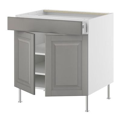 ФАКТУМ Напол шкаф/полки/ящик/2двери - Лидинго серый, 80 см ФАКТУМ Напол шкаф/полки/ящик/2двери - Лидинго серый, 80 см