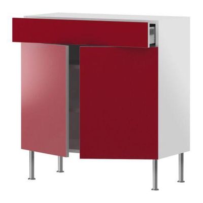 ФАКТУМ Напол шкаф/полки/ящик/2двери - Абстракт красный, 80x37 см ФАКТУМ Напол шкаф/полки/ящик/2двери - Абстракт красный, 80x37 см