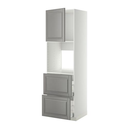 МЕТОД / МАКСИМЕРА Выс шк д/дхвк+двр/2фрнт/2выс ящ - белый, Будбин серый, 60x60x200 см МЕТОД / МАКСИМЕРА Выс шк д/дхвк+двр/2фрнт/2выс ящ - белый, Будбин серый, 60x60x200 см