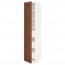 МЕТОД / МАКСИМЕРА Высокий шкаф с ящиками - белый, Филипстад коричневый, 40x60x200 см