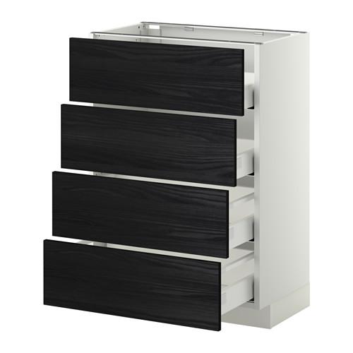 METOD напольн шкаф 4 фронт панели/4 ящика оцинковка