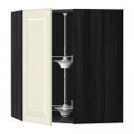 МЕТОД Угл нвсн шкф с вращающ секц - под дерево черный, Будбин белый с оттенком, 68x80 см МЕТОД Угл нвсн шкф с вращающ секц - под дерево черный, Будбин белый с оттенком, 68x80 см