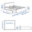 МАЛЬМ Каркас кровати+2 кроватных ящика - 160x200 см, Леирсунд, белый