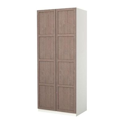 Zakje Strippen Missie PAX Wardrobe 2-deur - Pax HEMNES grijs-bruin, wit, 100x38x236 cm  (s69896242) - reviews, prijsvergelijkingen