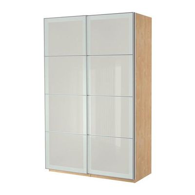 ПАКС Гардероб с раздвижными дверьми - матовое стекло, 150x66x236 см ПАКС Гардероб с раздвижными дверьми - матовое стекло, 150x66x236 см