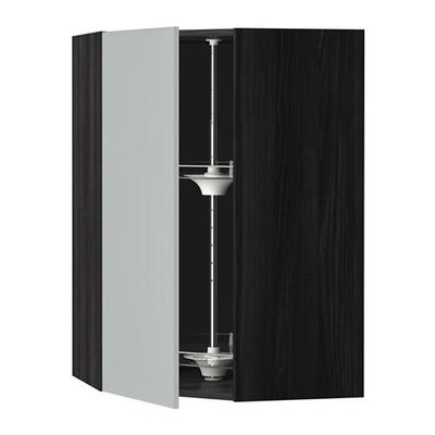 МЕТОД Угл нвсн шкф с вращающ секц - 68x100 см, Веддинге серый, под дерево черный